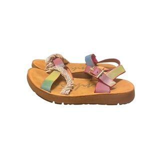 Ancient Greek Sandals Little Ikaria Rainbow Girls Sandals Size 10